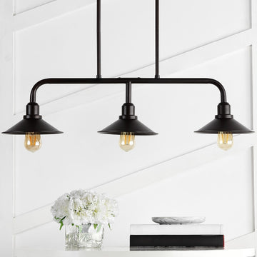 Cade 34.25" Metal Farmhouse Industrial LED Pendant - JONATHAN Y